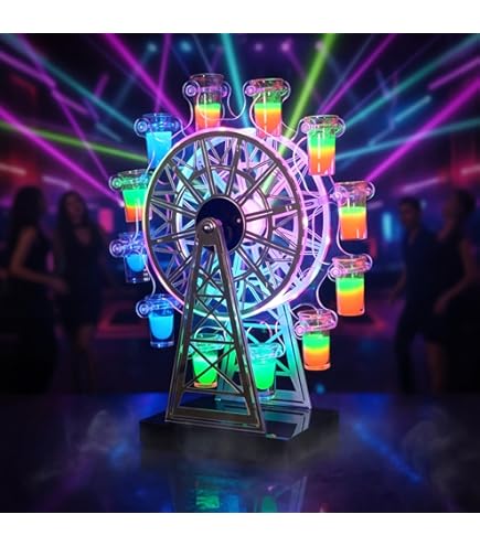 Amazon｜【光演出付き】 テキーラ観覧車 ワインラック 昇格デザイン